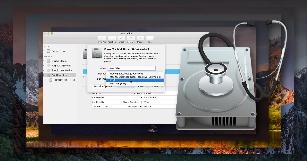 best drive format for mac usb flash drive